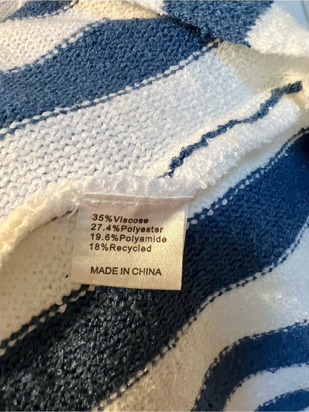 NWT Zesica Blue & White Striped Tank Top + Wide-Leg Pants Set (L) - Picture 6 of 7